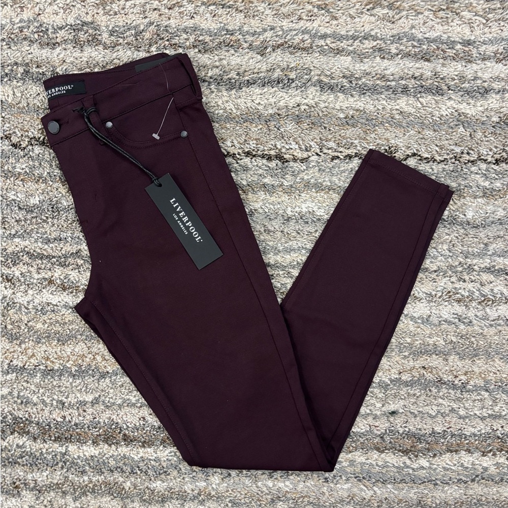 Liverpool Women Mid Rise Skinny Jeans In Aubergine Sz 4/27 NWT | Liverpool Jean- - Picture 12 of 14
